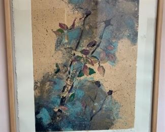 McNamara 'Winter Rose' 1994 monoprint
