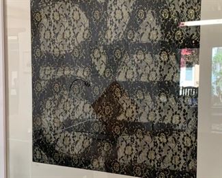 Terry Allen (American 1943-) 'Rage' 1996, Etching with  fabric, 31/50