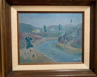Fritz Lamothe (Haiti 1933-) oil on masonite