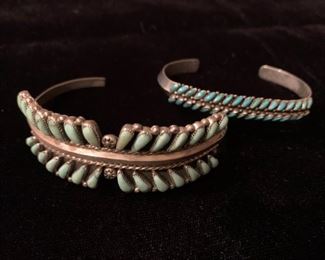 Zuni petit point cuffs, cuff in foreground by Ed & Jennie Vicente