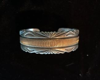 Bruce Morgan (Dine (1957-) 14K and sterling cuff