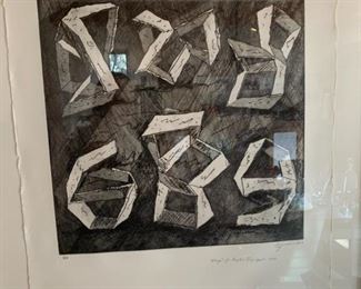 Charles Ginnever 'Mirage' etching, 