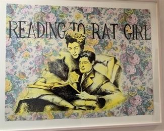 Terry Allen (American 1943-) 'Family Values' 1996 lithograph and wallpaper, 7/14