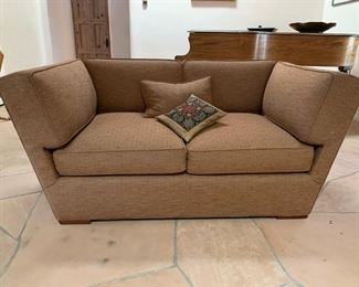 Kisabeth 'Odell'  sofas (2 available) cusrom upholstered with Scalamandre fabric, 66"