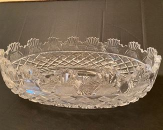 NOW $125 was $250 Crystal cut Monteith Waterford master cutter oval Centerpiece 12"L