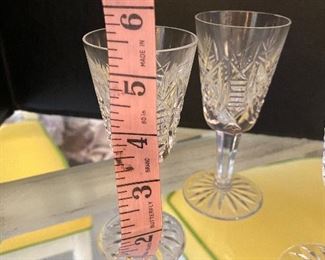 #4 - NOW 50% so $45 was  $90 - Waterford Clare pattern set of 6 - 5 1/2" tall white wine goblets 