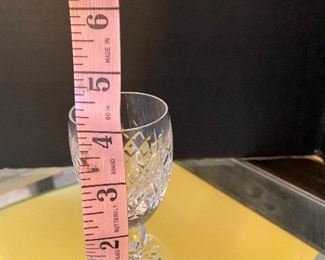 #7 -  NOW 50% so $38 was  $75 - Set of 5 Waterford crystal Donegal pattern claret white wind glasses. 4"