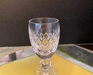 #7 - NOW 50% so $38 was  $75 - Set of 5 Waterford crystal claret white wind glasses. 4"