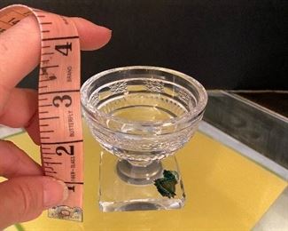 #9 - $30 Waterford crystal footed salt cellar 2”5/8 x 2” 5/8 