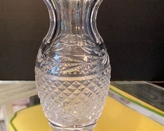 #10 -$36 -  Waterford crystal 7” vase Glandore pattern 