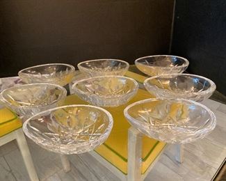 #13 - 25% off the  $160 RARE Waterford oval egg shaped salad bowls Lismore set of 8 