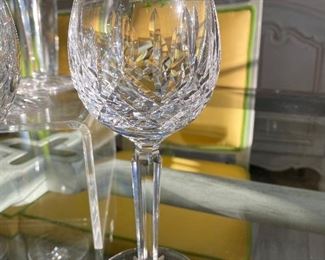 #15 - $160 - Set of 8 Waterford crystal Donegal or Kilcash  pattern Hock wine glasses. mint condition. 