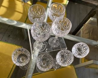 #15 - 25% off the  $160 - Set of 8 Waterford crystal Donegal pattern Hock wine glasses. mint condition.