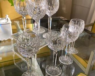 #15 -25% off the  $160 - Set of 8 Waterford crystal Donegal pattern Hock wine glasses. mint condition. 