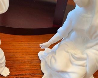 #17 - NOW $495 was $695 RARE Complete Lenox First Blessing Nativity with Cherry wooden creche and 18 figurines. + 1 in need of restoration. All come in their own boxes.