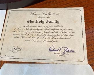 #17 - NOW $495 was $695 RARE Complete Lenox First Blessing Nativity with Cherry wooden creche and 18 figurines. + 1 in need of restoration. All come in their own boxes.