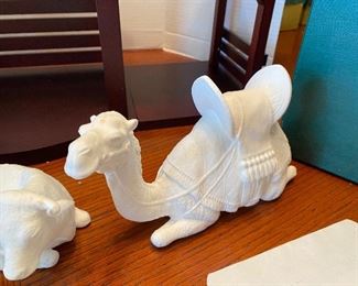 #17 - NOW $495 was $695 RARE Complete Lenox First Blessing Nativity with Cherry wooden creche and 18 figurines. + 1 in need of restoration. All come in their own boxes. Mint condition. Never used. 