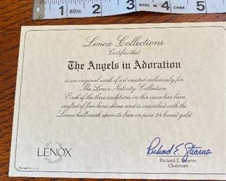 #17 - NOW $495 was $695 RARE Complete Lenox First Blessing Nativity with Cherry wooden creche and 18 figurines. + 1 in need of restoration. All come in their own boxes. Mint condition. Never used. 