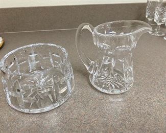 #23 - $20 Waterford crystal creamer & sugar 