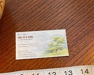 #25 - $48 San Fransisco wood carved Bruce Abbott 2007 Buck eye burch wood carved vase 