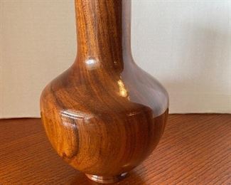 #27 - $38 Unsigned vase wood turned. 