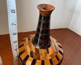 #30 - $50 - San Fransisco wood carved Bruce Abbott inlaid with multi woods 