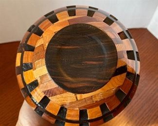 #30 - $50 - San Fransisco wood carved Bruce Abbott inlaid with multi woods 