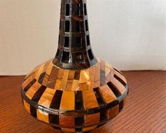 #30 - $50 - San Fransisco wood carved Bruce Abbott inlaid with multi woods 