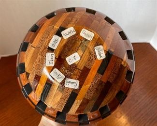 #31 - $50 - San Fransisco wood carved Bruce Abbott inlaid with multi woods 