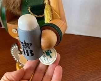 #33 -$56 - Nutcracker Volkunskurt with beer stein and eagle. Mint condition with label. 