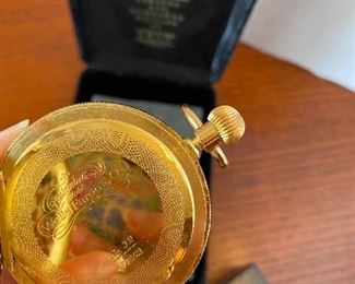 #34 - $60 Pocket watch Wells Fargo limited edition 32 of 1852 in original box - 17 jewels. 