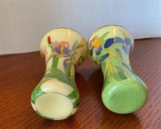 #37 - $36 Pair if cloisonne vases with floral 
