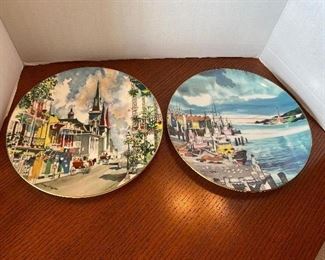 #39 -NOW $25 was $50 for the set of Royal Doulton plates French Quarter Nola & Fisherman's Wharf San Fransisco 