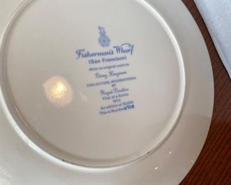 #39 - NOW $25 was $50 for the set of Royal Doulton plates French Quarter Nola & Fisherman's Wharf San Fransisco 