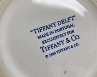 #40 - NOW $40 was $80 Tiffany & Co Delft pitcher made in Portugal for Tiffany & Co in 1996