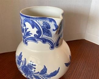 #40 - NOW $40 was $80 Tiffany & Co Delft pitcher made in Portugal for Tiffany & Co in 1996