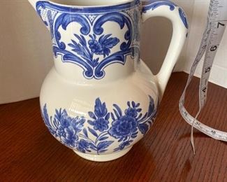 #40 - NOW $40 was $80 Tiffany & Co Delft pitcher made in Portugal for Tiffany & Co in 1996