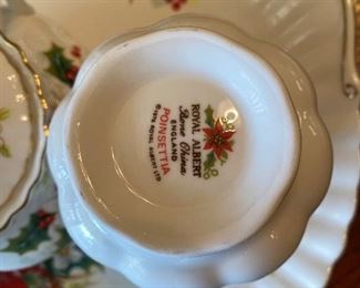 #45 - NOW $20 was $36 Royal Albert "Poinsietta" cake plate & C&S