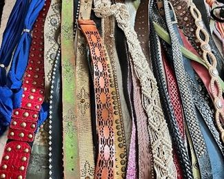 Lots of woman’s belts