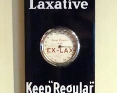 Metal Thermometer "Ex-Lax" Advertising Sign, 36" x 8"