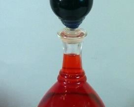 Table Top Apothecary Show Globe, 26" Tall, Contains Colored Water