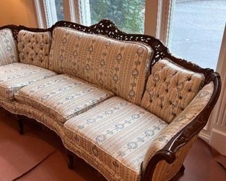 Carved French style sofa