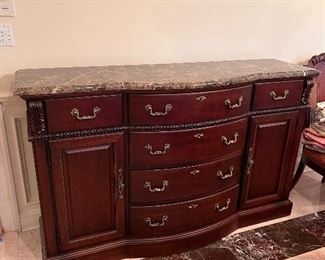 Marble top server dresser Thomasville