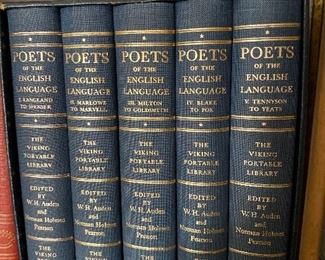 Poets of the English Language Viking Press Portable Library 5-Volume Box 1950