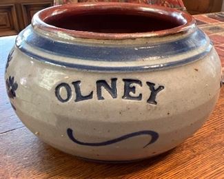 $18.00. Olney Studio Pottery  low bowl 3 1/2” tall x 6” wide.