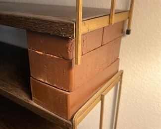 The bricks work great for stacking and have a nice shelac  finish.   28 bricks available.   