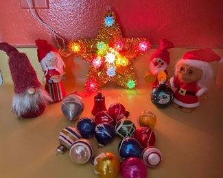 $40. Take All….Small assortment of vintage mcm Christmas deco’s.