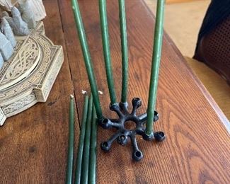 Dansk. candle holder and candles .