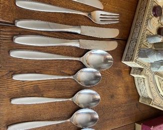 $48.00 Lot of 9 pieces only.  Nortica (Stainless)
by WMF FLATWARE
