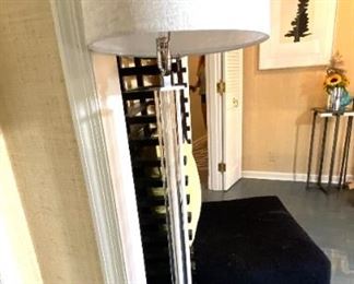 Glass & Iron Floor Lamp 5' Tall $119